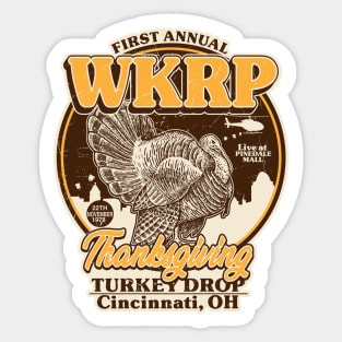 Wkrp Turkey Drop Front and Back Sticker